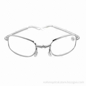 Mini Foldable Reading Glasses, Silver Color, 48-21-135mm Sizes